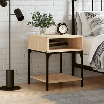 Stella Homewares Bedside Table Sonoma Oak 40x41x50 cm Engineered Wood