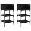 Stella Homewares Bedside Tables 2 pcs Black 35x34.5x70 cm Engineered Wood