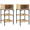 Stella Homewares Bedside Tables 2 pcs Sonoma Oak 35x34.5x70 cm Engineered Wood