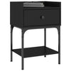Stella Homewares Bedside Table Black 40.5x31x60 cm Engineered Wood