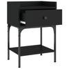 Stella Homewares Bedside Table Black 40.5x31x60 cm Engineered Wood