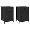 Stella Homewares Bedside Cabinets 2 pcs Black 40x42x60 cm Engineered Wood
