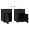 Stella Homewares Bedside Cabinets 2 pcs Black 40x42x60 cm Engineered Wood