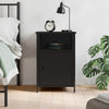 Stella Homewares Bedside Cabinet Black 40x42x60 cm Engineered Wood