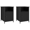 Stella Homewares Bedside Cabinets 2 pcs Black 40x42x60 cm Engineered Wood