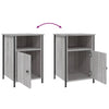 Stella Homewares Bedside Cabinets 2 pcs Grey Sonoma 40x42x60 cm Engineered Wood