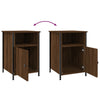 Stella Homewares Bedside Cabinets 2 pcs Brown Oak 40x42x60 cm Engineered Wood