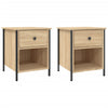 Stella Homewares Bedside Cabinets 2 pcs Sonoma Oak 40x42x50 cm Engineered Wood