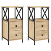 Stella Homewares Bedside Cabinets 2 pcs Sonoma Oak 34x35.5x70 cm Engineered Wood