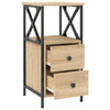 Stella Homewares Bedside Cabinets 2 pcs Sonoma Oak 34x35.5x70 cm Engineered Wood