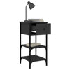 Stella Homewares Bedside Cabinets 2 pcs Black 34x36x70 cm Engineered Wood