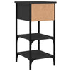 Stella Homewares Bedside Cabinets 2 pcs Black 34x36x70 cm Engineered Wood