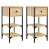 Stella Homewares Bedside Cabinets 2 pcs Sonoma Oak 34x36x70 cm Engineered Wood