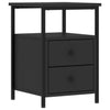 Stella Homewares Bedside Cabinets 2 pcs Black 34x35.5x50 cm Engineered Wood