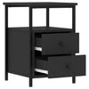 Stella Homewares Bedside Cabinets 2 pcs Black 34x35.5x50 cm Engineered Wood