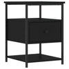 Stella Homewares Bedside Cabinet Black 40x42x56 cm Engineered Wood