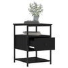 Stella Homewares Bedside Cabinet Black 40x42x56 cm Engineered Wood