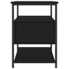 Stella Homewares Bedside Cabinet Black 40x42x56 cm Engineered Wood