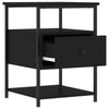 Stella Homewares Bedside Cabinets 2 pcs Black 40x42x56 cm Engineered Wood