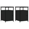 Stella Homewares Bedside Cabinets 2 pcs Black 40x42x60 cm Engineered Wood