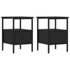 Stella Homewares Bedside Cabinets 2 pcs Black 34x36x50 cm Engineered Wood