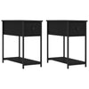 Stella Homewares Bedside Cabinets 2 pcs Black 30x60x60 cm Engineered Wood