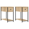 Stella Homewares Bedside Cabinets 2 pcs Sonoma Oak 30x60x60 cm Engineered Wood