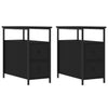 Stella Homewares Bedside Cabinets 2 pcs Black 30x60x60 cm Engineered Wood