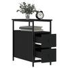 Stella Homewares Bedside Cabinets 2 pcs Black 30x60x60 cm Engineered Wood