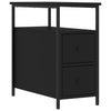Stella Homewares Bedside Cabinets 2 pcs Black 30x60x60 cm Engineered Wood