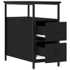 Stella Homewares Bedside Cabinets 2 pcs Black 30x60x60 cm Engineered Wood