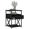 Stella Homewares Bedside Cabinet Black 40x42x55 cm Engineered Wood