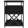 Stella Homewares Bedside Cabinet Black 40x42x55 cm Engineered Wood