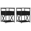 Stella Homewares Bedside Cabinets 2 pcs Black 40x42x55 cm Engineered Wood