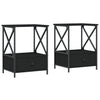 Stella Homewares Bedside Tables 2 pcs Black 50x41x65 cm Engineered Wood