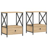 Stella Homewares Bedside Tables 2 pcs Sonoma Oak 50x41x65 cm Engineered Wood