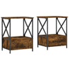 Stella Homewares Bedside Tables 2 pcs Smoked Oak 50x41x65 cm Engineered Wood