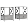 Stella Homewares Bedside Tables 2 pcs Grey Sonoma 50x41x65 cm Engineered Wood