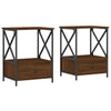 Stella Homewares Bedside Tables 2 pcs Brown Oak 50x41x65 cm Engineered Wood