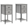 Stella Homewares Bedside Cabinets 2 pcs Grey Sonoma 32x42x70 cm Engineered Wood