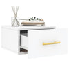 Stella Homewares Wall-mounted Bedside Cabinet White 35x35x20 cm