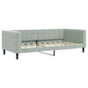 Stella Homewares Day Bed without Mattress Light Grey 90x190 cm Velvet