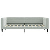 Stella Homewares Day Bed without Mattress Light Grey 90x190 cm Velvet