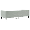 Stella Homewares Day Bed without Mattress Light Grey 90x190 cm Velvet