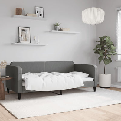 Stella Homewares Day Bed without Mattress Dark Grey 90x190 cm Fabric