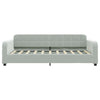 Stella Homewares Day Bed without Mattress Light Grey 90x190 cm Velvet