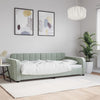 Stella Homewares Day Bed without Mattress Light Grey 90x190 cm Velvet