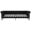 Stella Homewares Day Bed without Mattress Black 90x190 cm Faux Leather