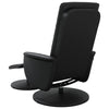 Stella Homewares Massage Recliner Chair with Footstool Black Faux Leather