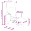 Stella Homewares Massage Recliner Chair with Footstool Black Faux Leather